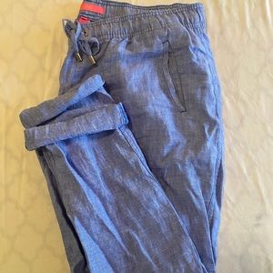ADEN LINEN PANT BECKON BLUE - XL Lilly Pulitzer